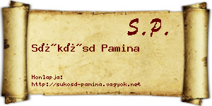 Sükösd Pamina névjegykártya